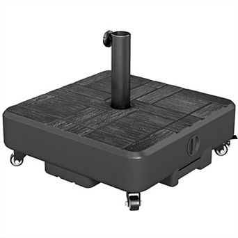 Patio Umbrella Base with Wheels, Heavy Duty Outdoor Umbrella Stand Holder