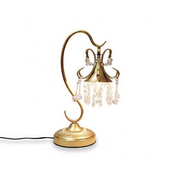 18.5"H Gold Decorative Vase with Crystal Accent Shade LED Table Lamp