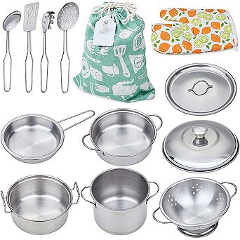 Play Pots and Pans Toys for Kids - Kitchen Playset Pretend Cookware