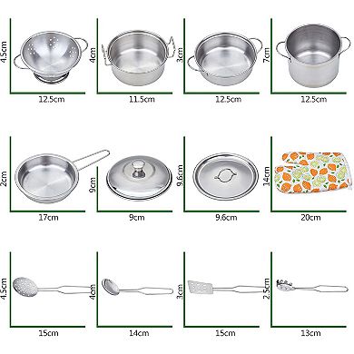 Play Pots and Pans Toys for Kids - Kitchen Playset Pretend Cookware