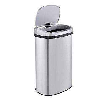 15 Gal./60 Liter Stainless Steel Oval Motion Sensor Trash Can for Kitchen