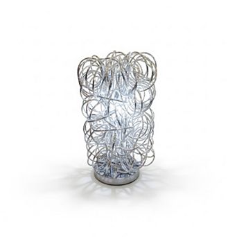 17.5"H Metallic Swirl Sculptural LED Table Lamp