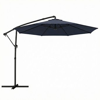 Outsunny 10 ft Offset Patio Umbrella with Cover, Cantilever Umbrella