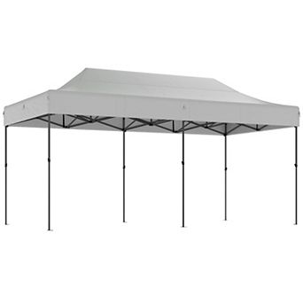 Outsunny 10x20 ft Pop Up Canopy Tent, Heavy Duty Outdoor Canopy,