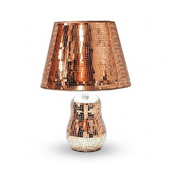 14"H Copper Mosaic Dome Table Lamp