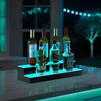 10-Bottle Countertop Wine Display with Remote and App Control - Black