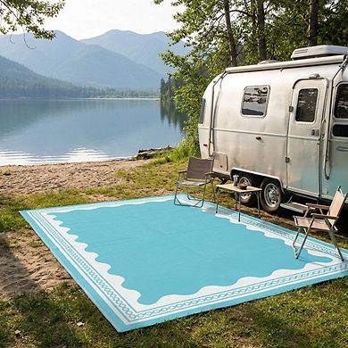 Fashionwu Washable Plastic Modern Abatract Simple Reversible Easy to Clean Lightweight Area Rugs