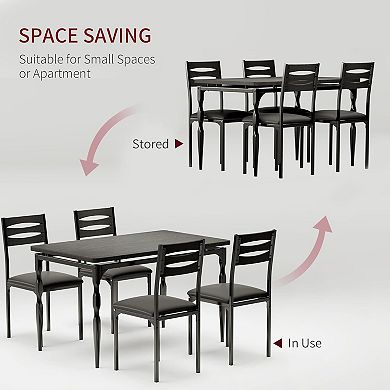 5 pcs Dining Table Set, Dining Table and Chairs Set for 4, Kitchen Table Set for Dining Room