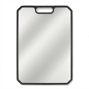 304 Stainless Steel Cutting Board for Kitchen,Double Sided Chopping Board with Juice Groove,Handle