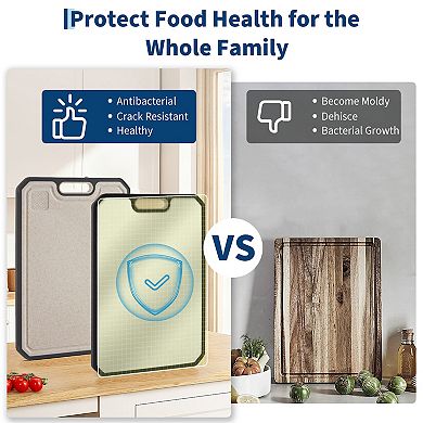 304 Stainless Steel Cutting Board for Kitchen,Double Sided Chopping Board with Juice Groove,Handle