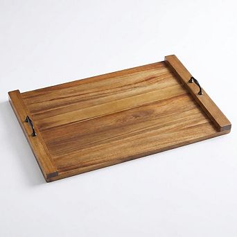 Acacia Wood Cutting Board，Noodle Board Stove Cover , Wooden Stove Top Cover with Dual Handles