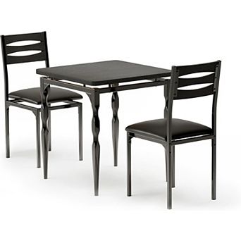Dining Table and Chairs Set,with Spiral Table Legs for Small Spaces, Kitchen, Apartment
