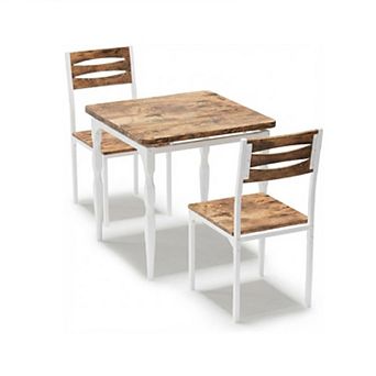 Dining Table and Chairs Set,with Spiral Table Legs for Small Spaces, Kitchen, Apartment