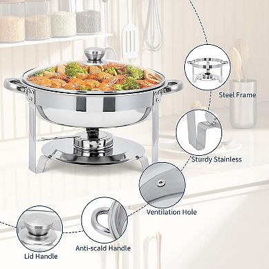 4-Pack Round Chafing Dish Set