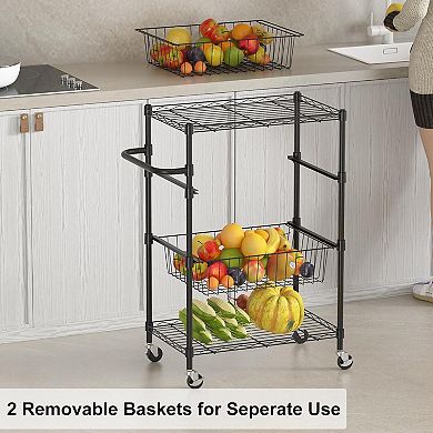 Heavy Duty 4-Tier Rolling Cart