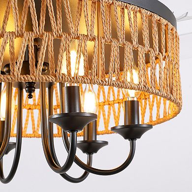 Moooni 48" Smart Retractable Ceiling Fan with Light & Remote, 4-Blade