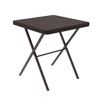 PATIOEASY Square Folding Coffee Table Portable Table with No Assembly Required Tray Table