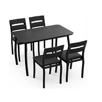 5 pc Dining Table Set for 4, Space-Saving Kitchen Table with Seat Chairs, for Small Spaces