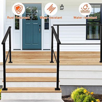 4 Step Handrail for Outdoor & Indoor Steps
