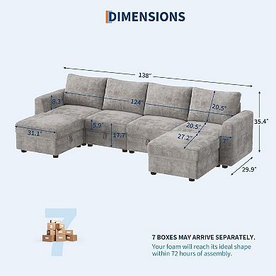 6-Seater Modular Sofa