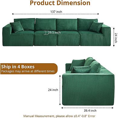 137" Oversized Cloud Couch