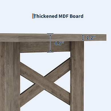 Dining Table for 6-8, Large Wooden Farmhouse Kitchen Table,Rectangular Dining Table for Kitchen