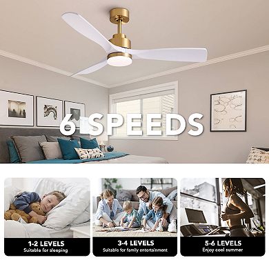 Moooni 52" Smart Ceiling Fan with LED Light, APP & Remote Control
