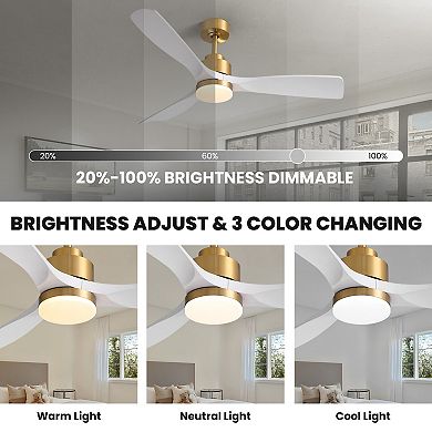 Moooni 52" Smart Ceiling Fan with LED Light, APP & Remote Control