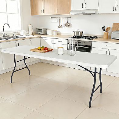 PATIOEASY 8 Foot Blow Table Professiona lIndustrial Grade Polyethylene lifetime Table