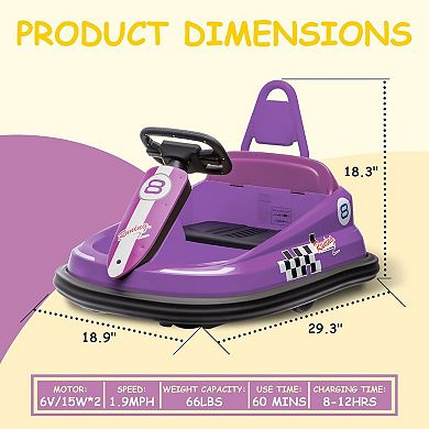 6V Bumper Cars for Kids