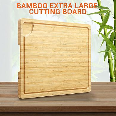 20 x 15 Inch Extra Large 100% Bamboo Cutting Board