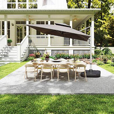 10'x10' Square Cantilever Umbrella with Center Pole