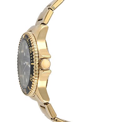 Peugeot Mens 40mm Sport Watch with Sport Bezel and Stainless Steel Bracelet