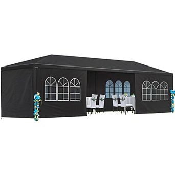 10'x30' Canopy Tent Outdoor Gazebo with 8 Removable Sidewalls