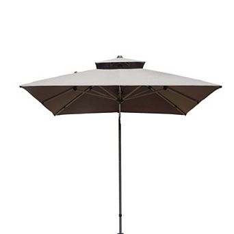 9 ft. Aluminum Cantilever Tilt Patio Umbrella with Center Pole