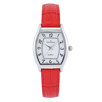Peugeot Womens 26mm x 32mm Cushion Shape Watch with Leather Band