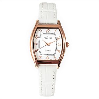 Peugeot Womens 26mm x 32mm Cushion Shape Watch with Leather Band