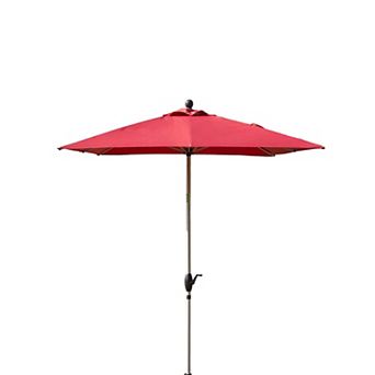 6.5'x10' Rectangle Patio Umbrella with Crank Lift and Tilt Function