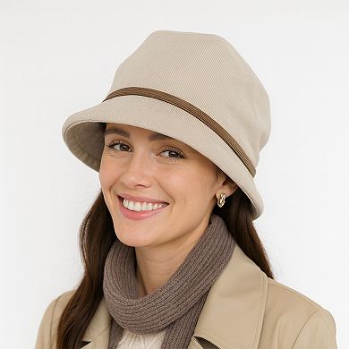 Women's Casual Bucket Hat with Soft Fabric and Slim Decorative Band