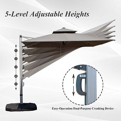 9x11 Rectangle Cantilever Umbrella