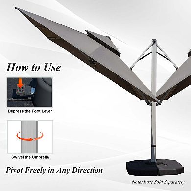 9x11 Rectangle Cantilever Umbrella