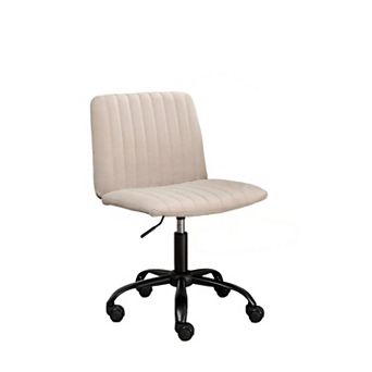Fabric Swivel Office Chair, Height Adjustable with Thick Foam Padding & 360° Swivel