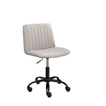 Fabric Swivel Office Chair, Height Adjustable with Thick Foam Padding & 360° Swivel