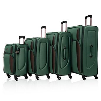 4 pc Softside Luggage Set Expandable Suitcase Travel Set