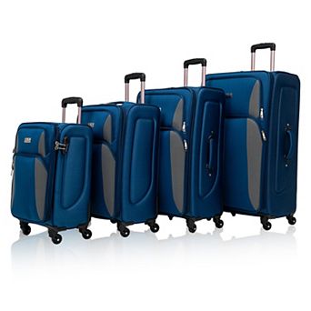 4 pc Softside Luggage Set Expandable Suitcase Travel Set
