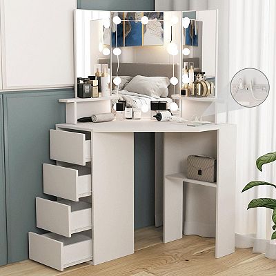 corner dressing table design 370 Dressing corner ideas