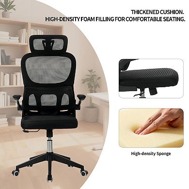 Ergonomic Office Chair with 3D Headrest & Lumbar Support