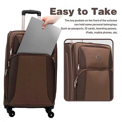 4-Piece Softside Luggage Set Expandable Suitcase Travel Set