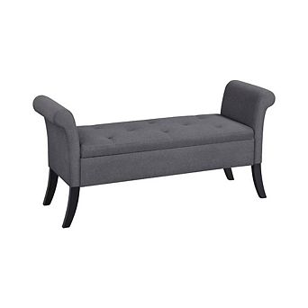 Storage Entryway Bench With Rolled Arms