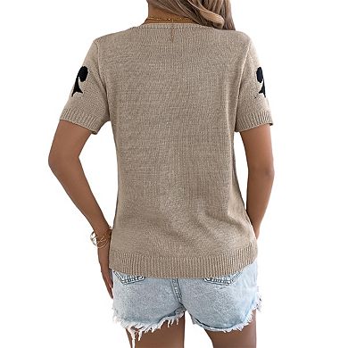 Women Bow Cardigan Sweaters Short Sleeve Tie Front Lightweight Crochet Top Going Out Date Outfits